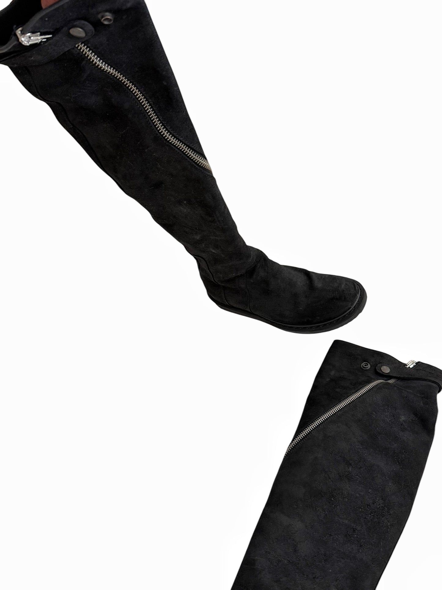 Limo Reverse Leather Knee High Tornado Creeper Boot