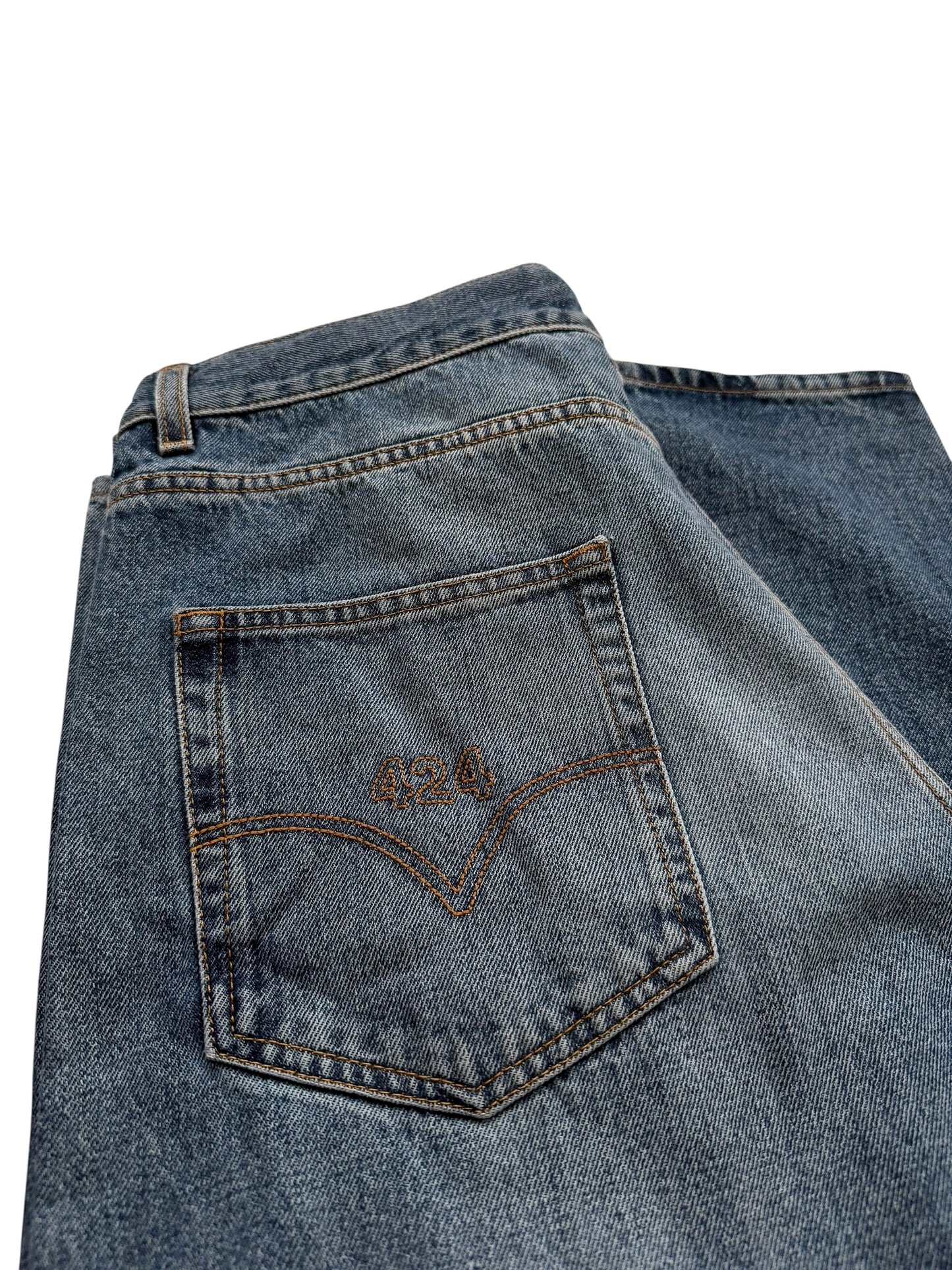 Blue 5 Pocket Denim Jeans Pants