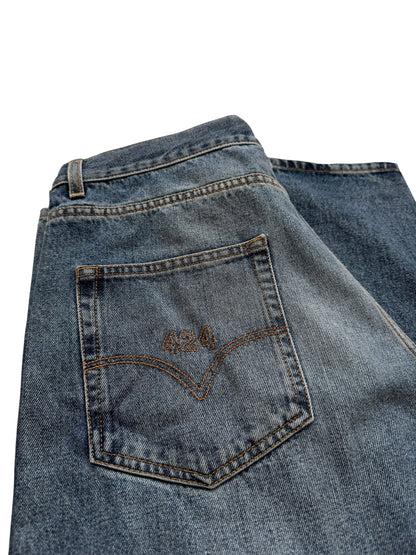 Blue 5 Pocket Denim Jeans Pants