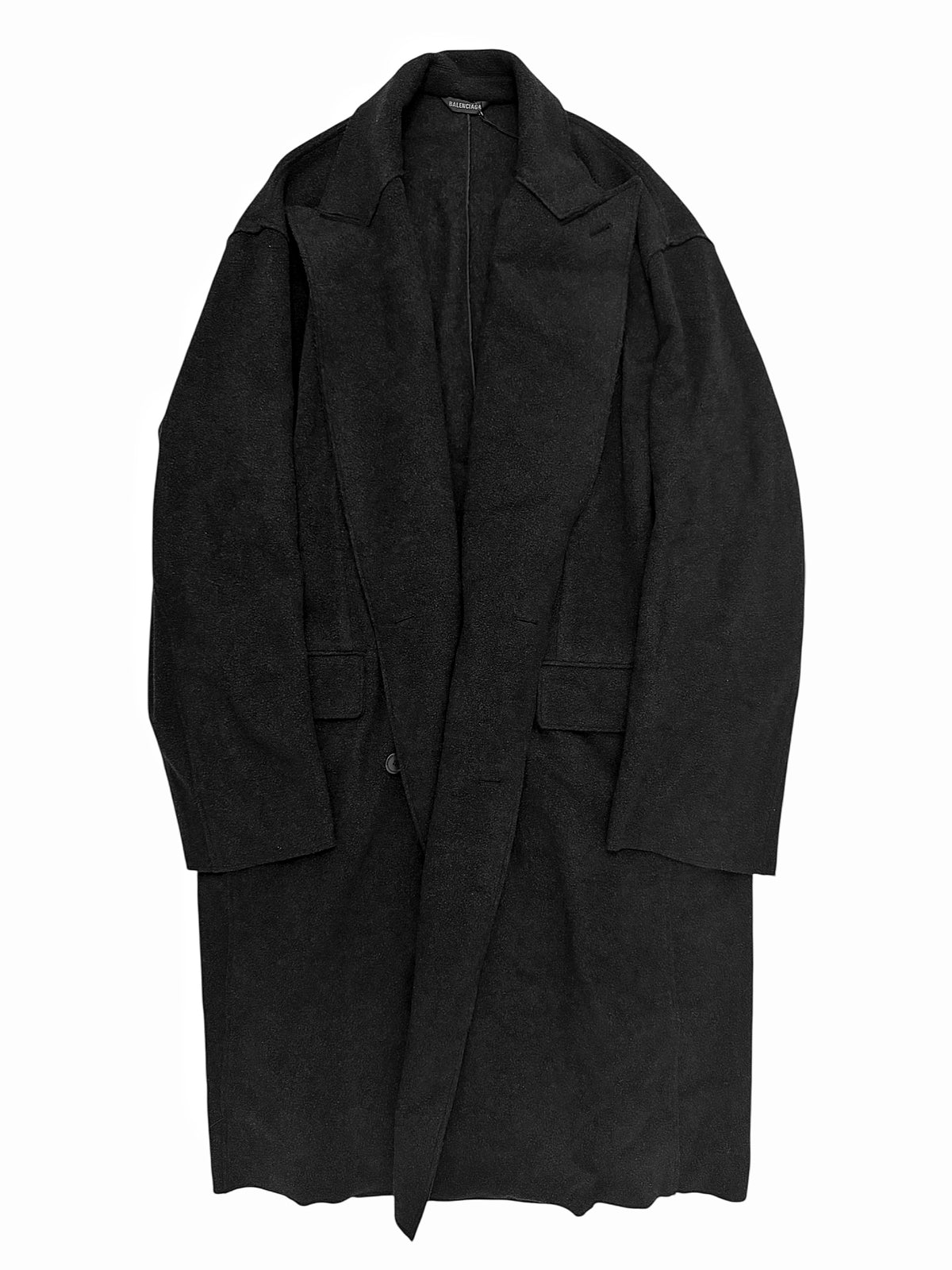 Brushed Cashmere Distressed Oversized Coat
