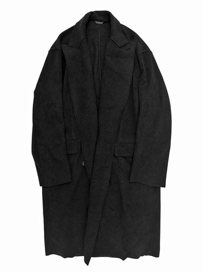 Brushed Cashmere Distressed Oversized Coat