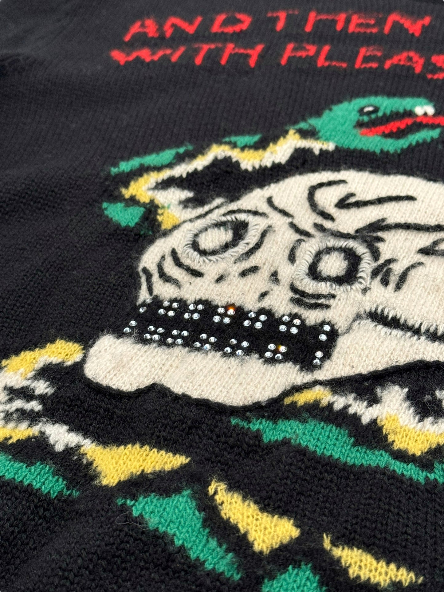 Narcissus Poem Skull Knit Sweater