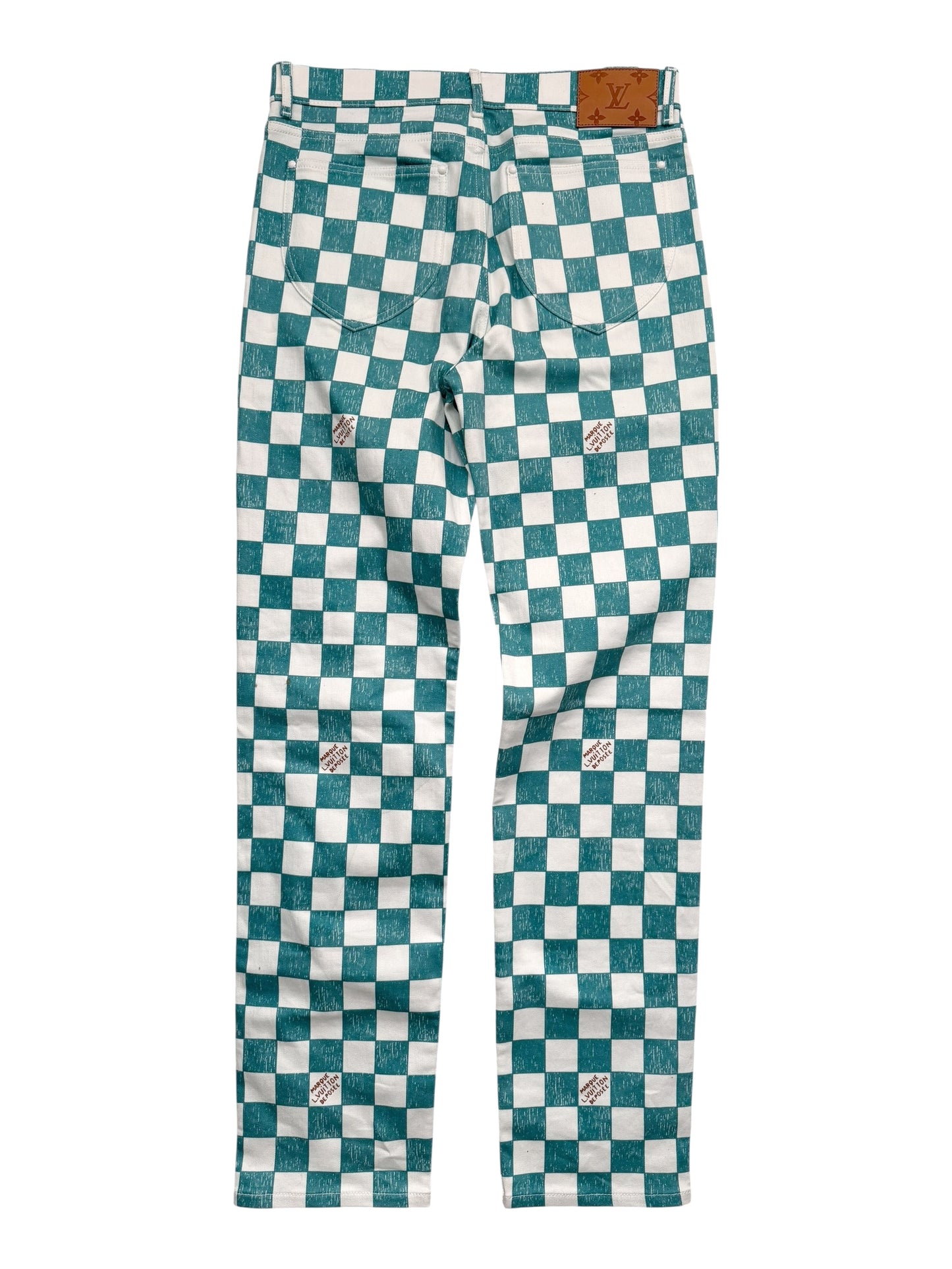 Scribble Damier Checkerboard Pant