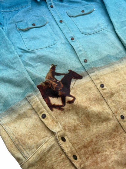 Cowboy Horse Rider Denim Shirt