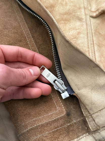 Distressed Leather “Carhartt” Work Jacket W Vest