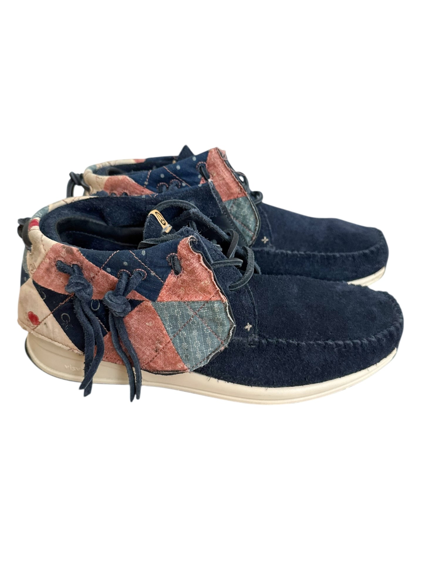 FBT Blue Geo Suede Boro Patchwork