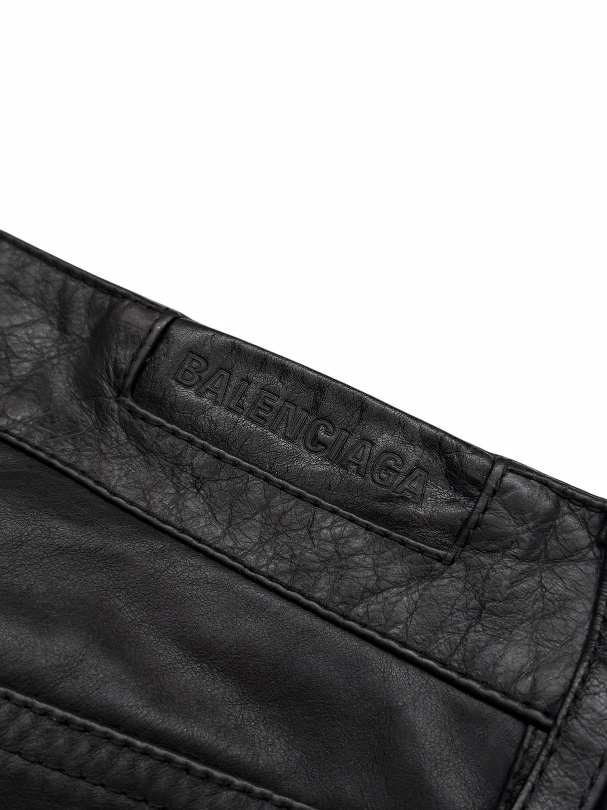 Leather Straight 5-Pocket Pant