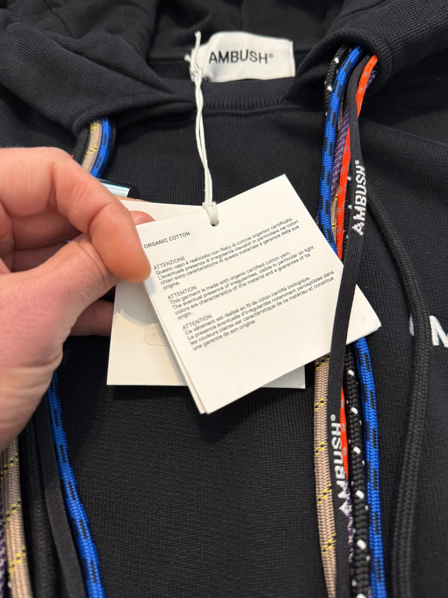 Multi cord Black Hoodie