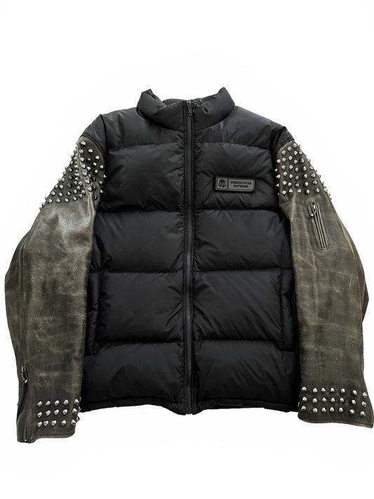 Hybrid Stud Biker Puffer