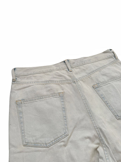 2024 Distressed Bleached Flare Skater Denim