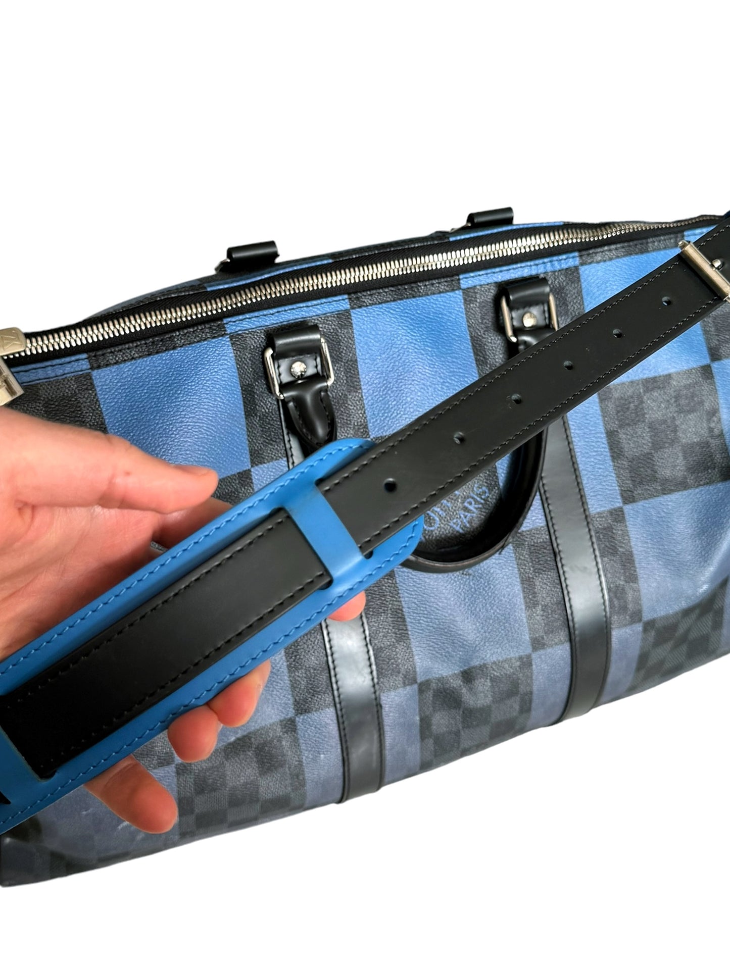 Keepall Bandouliere Bag Giant Damier Graphite Canvas 50 Duffle