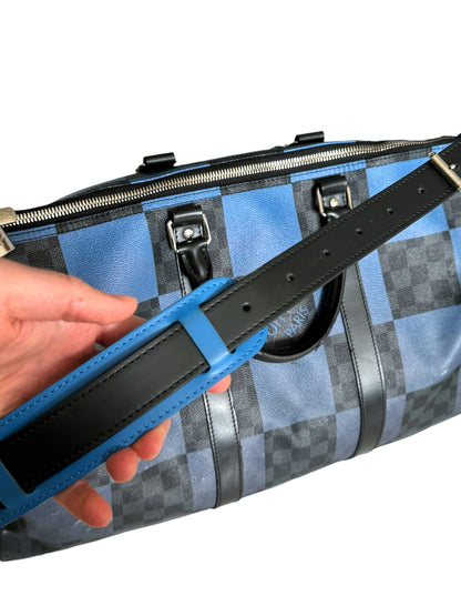 Keepall Bandouliere Bag Giant Damier Graphite Canvas 50 Duffle