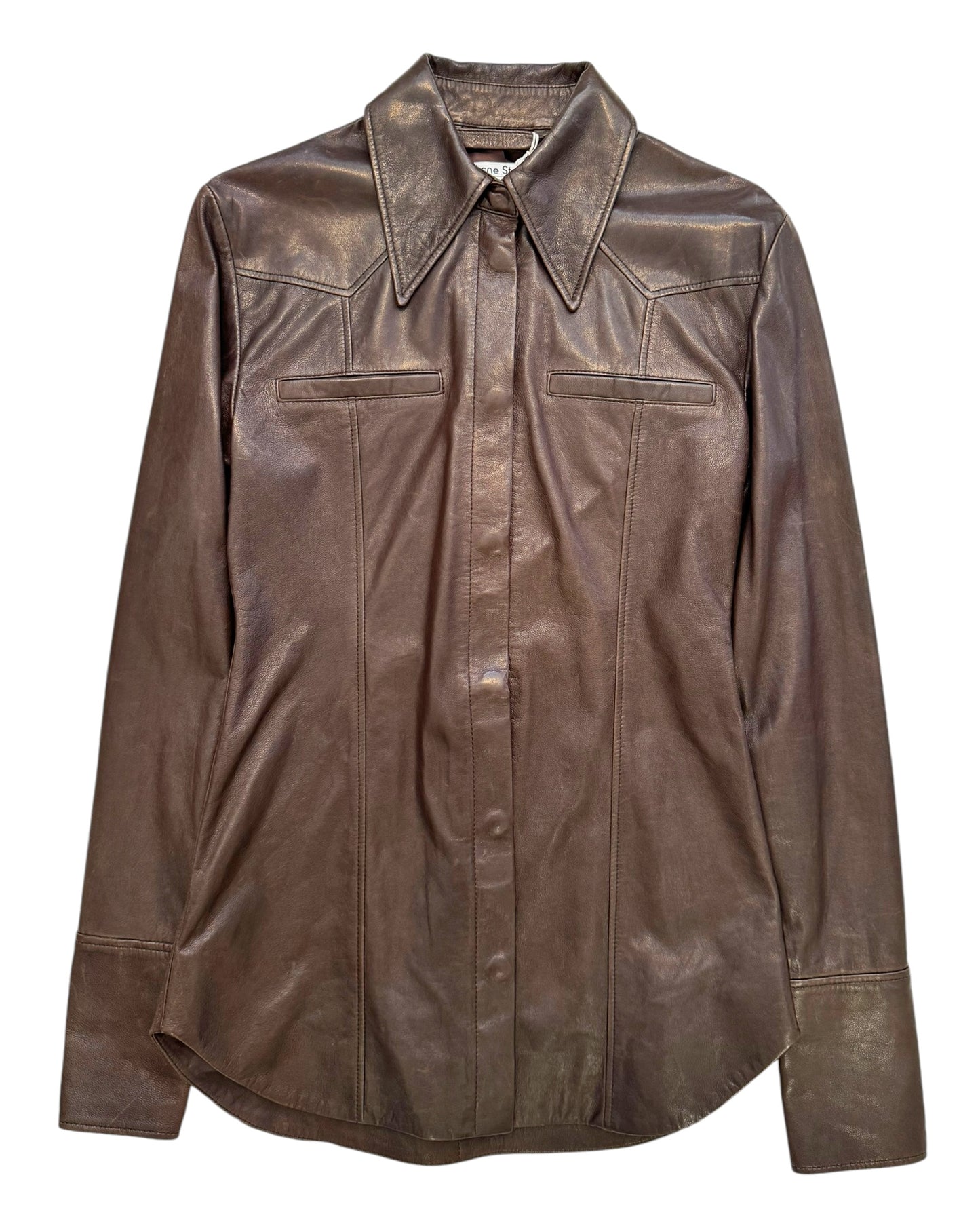 Dark Lamb Leather Shirt