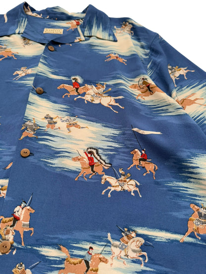 Rayon Blue Kamikaze Aloha Shirt