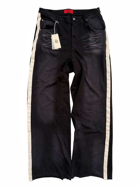 Sun Faded Baggy Stripe Academy Crest Pants