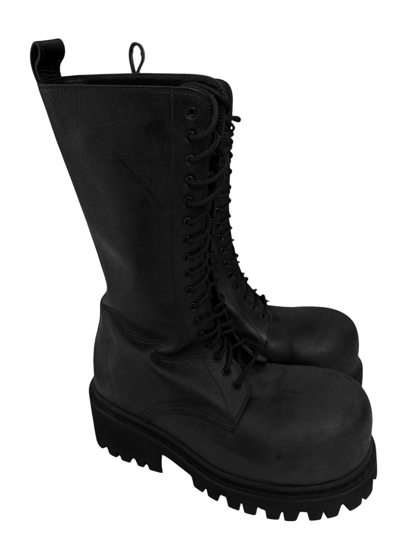 Runway Version High Stomper Leather Boot
