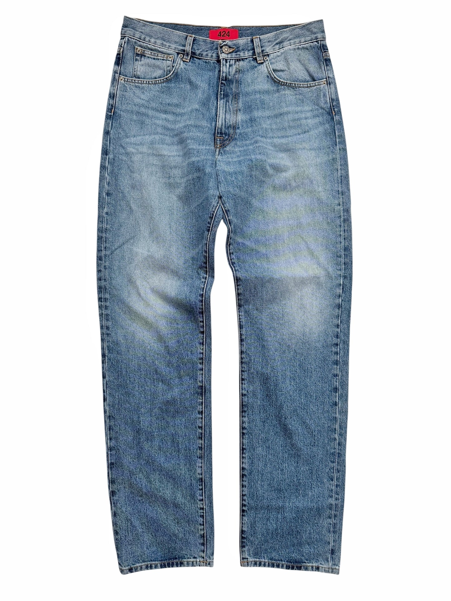 Blue 5 Pocket Denim Jeans Pants