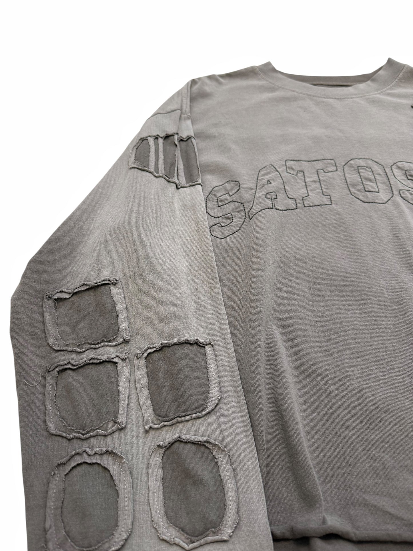 Oversized Washed Distressed Collegiate Longsleeve