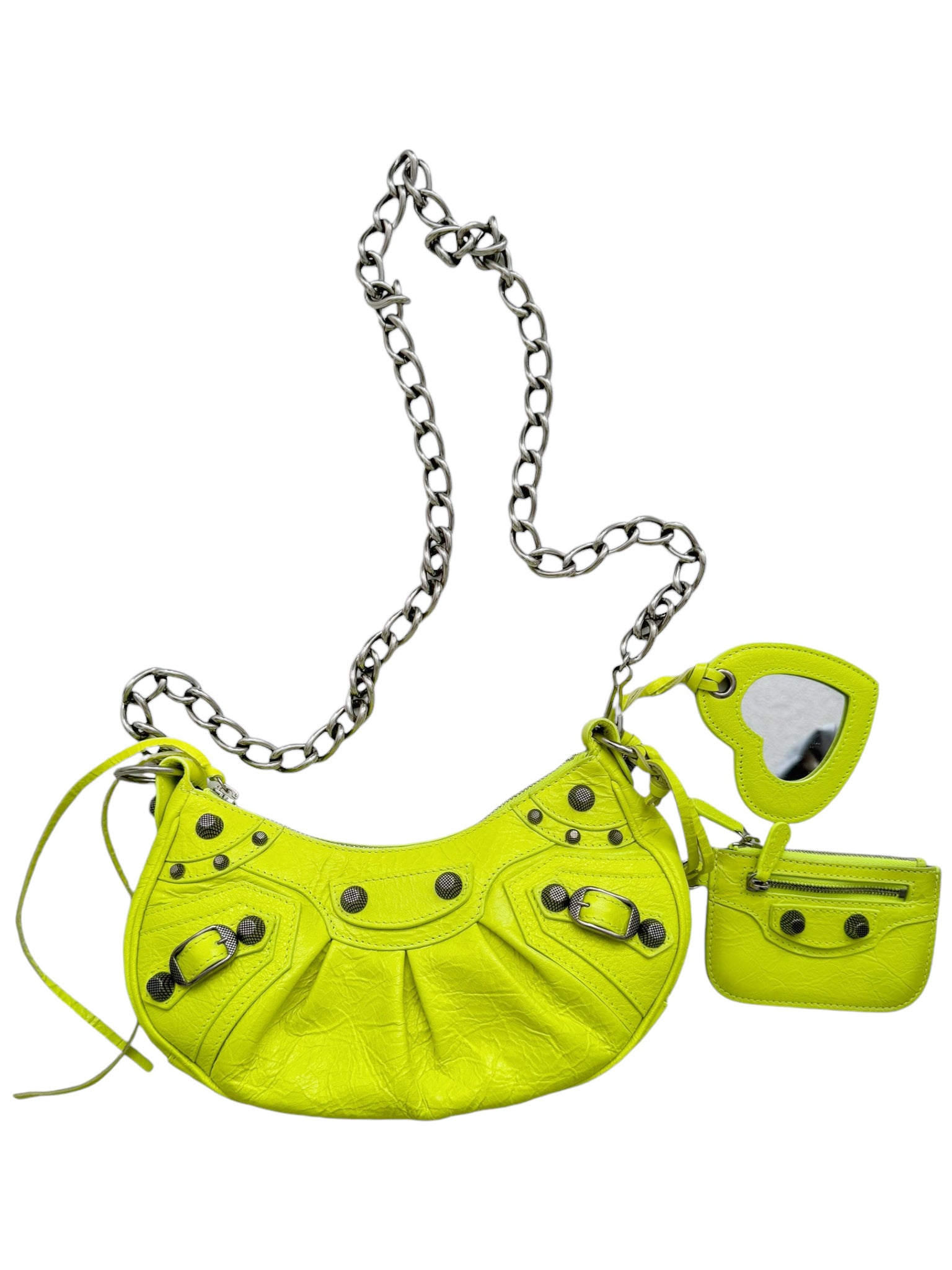 Distressed Neon Green La Cagole Bag