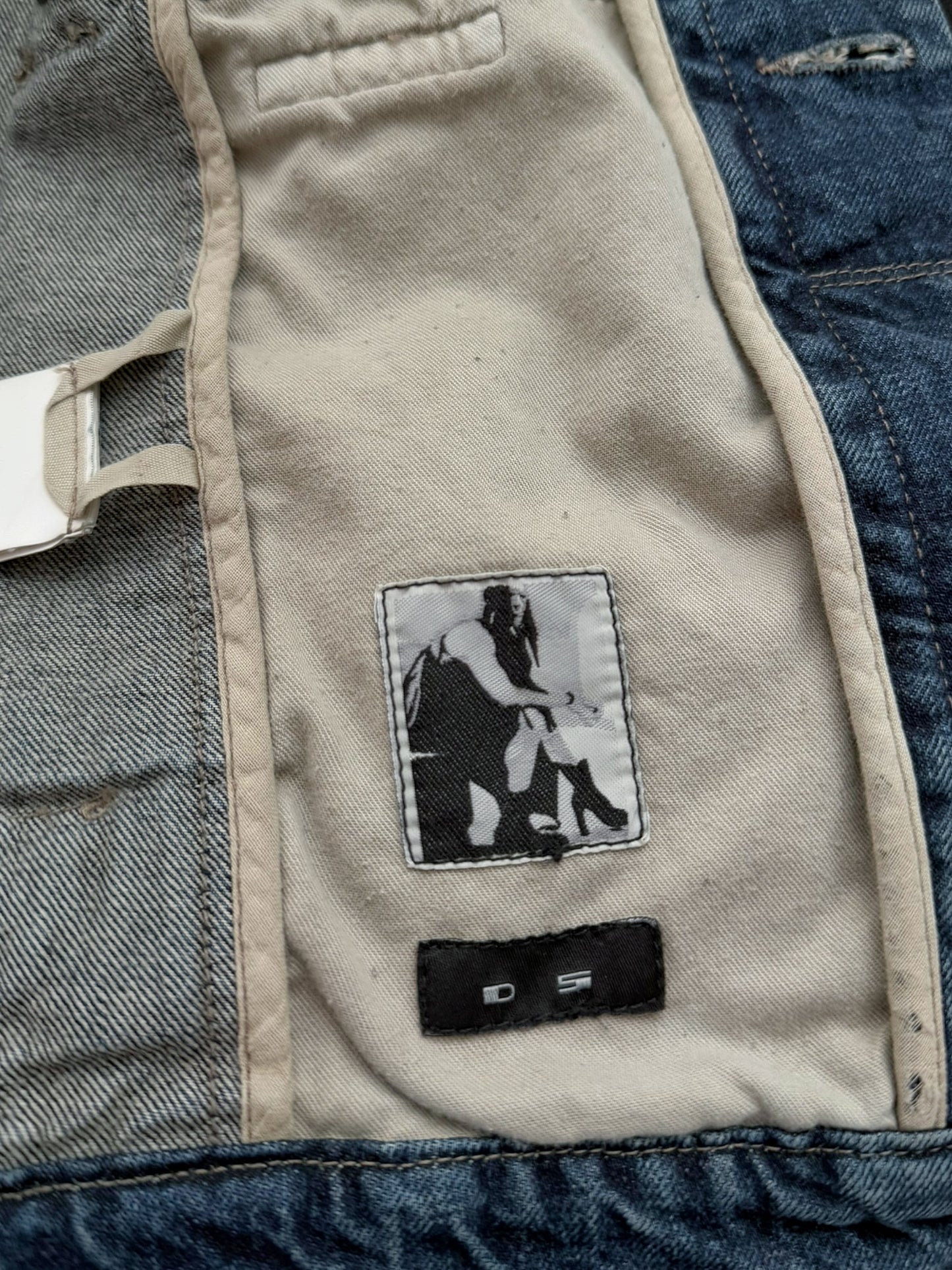 Crust Oiled Leather Stooge Trucker Denim Jacket