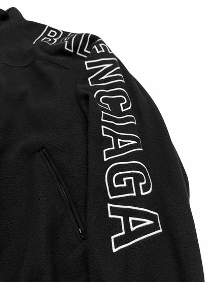 Oversized Fleece Letter Logo Sleeve