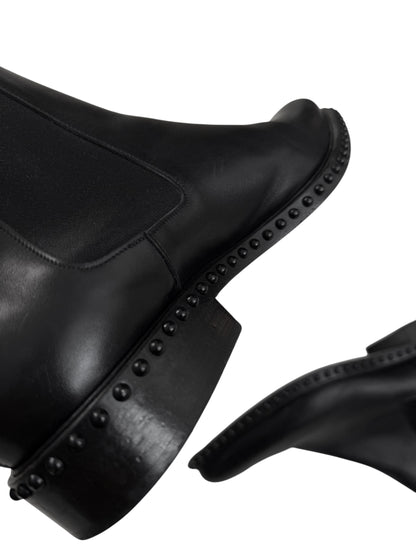 Studded Chelsea Boot Black Leather