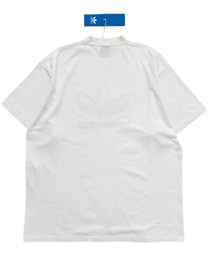 Adidas White Embroidered Oversized Logo Shirt