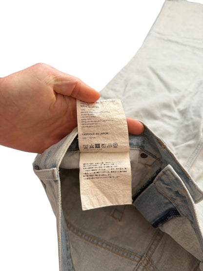 2024 Distressed Bleached Flare Skater Denim