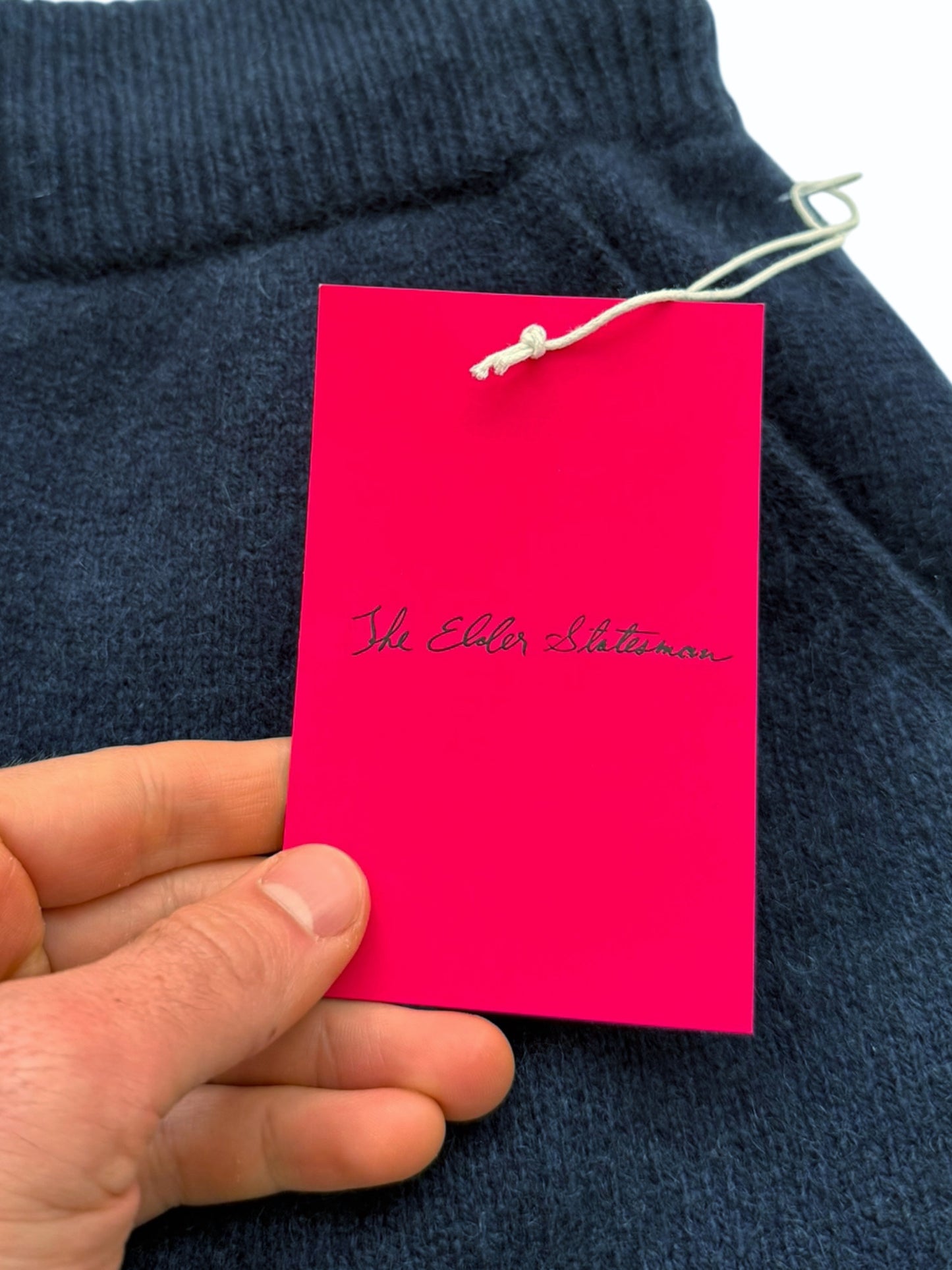 Navy Cashmere Relaxed Shorts