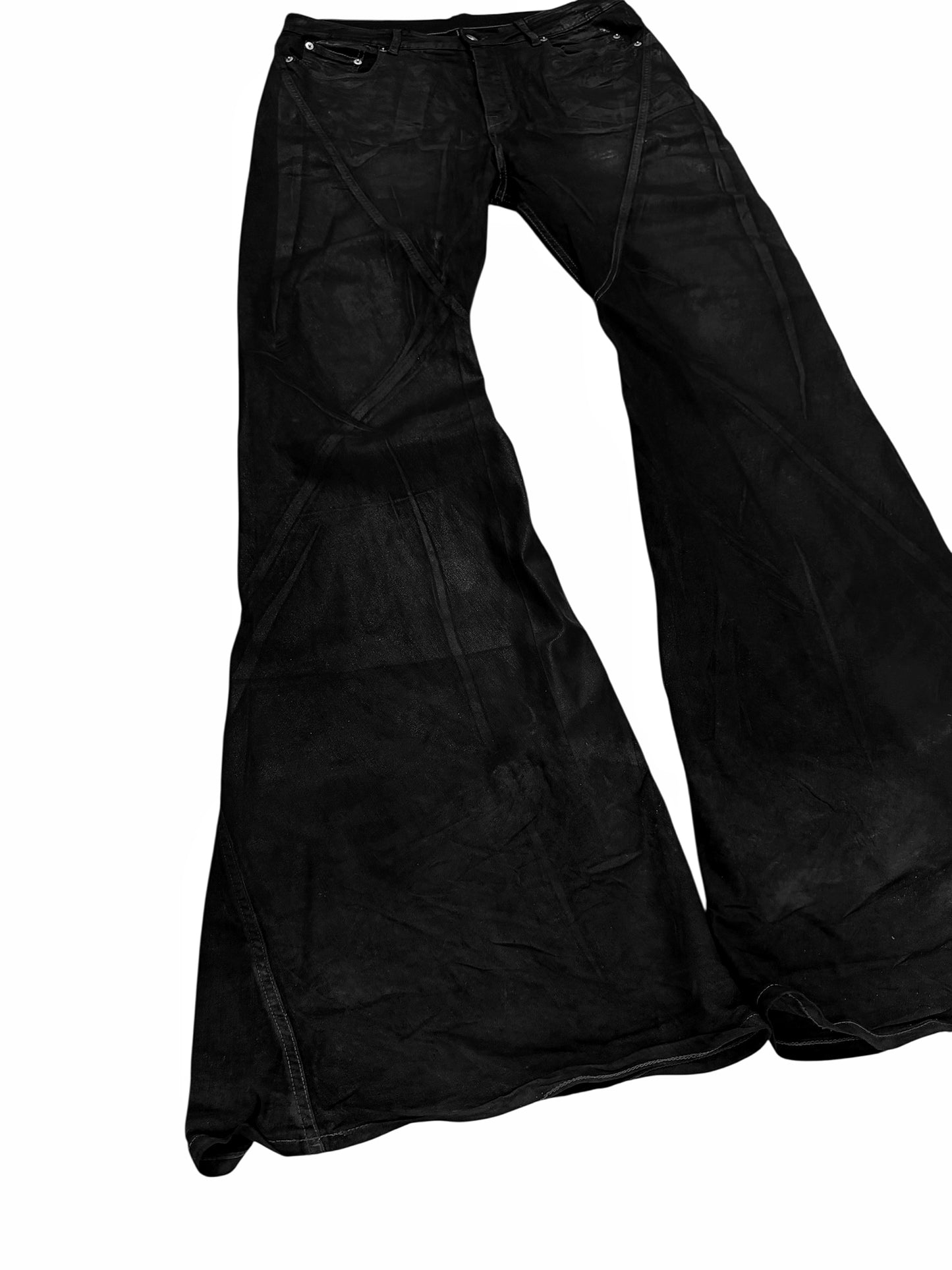 Bias Bootcut Waxed Flare Denims