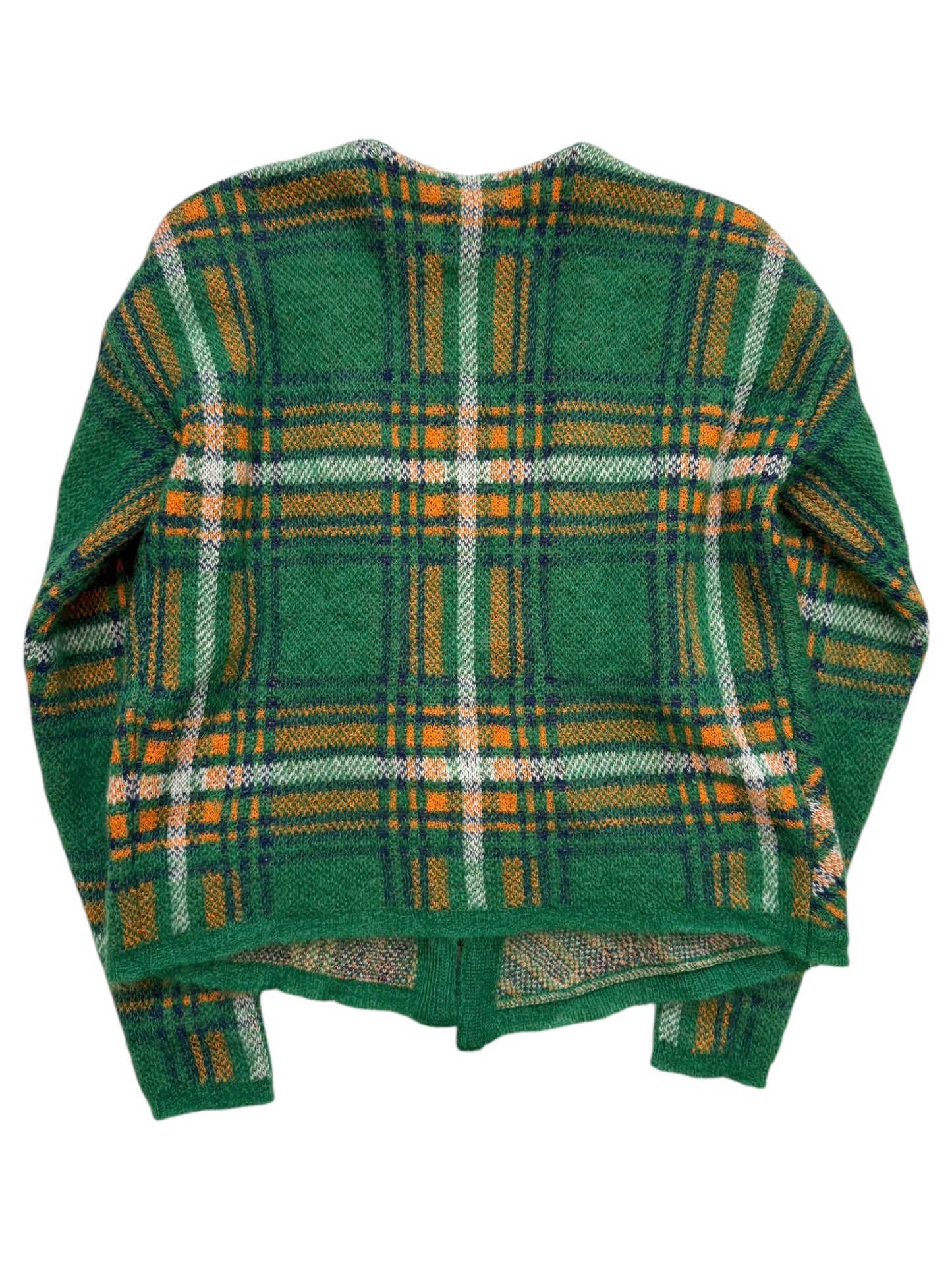 Plaid Italian Knit Cardigan