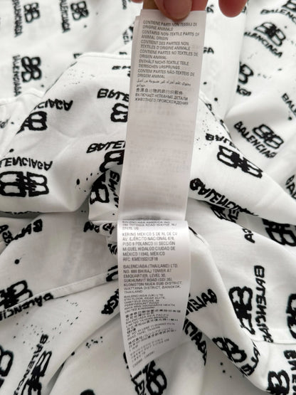 Viscose Allover Ink Blot Oversized Shirt