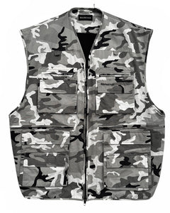 Snow Camo Fleece Oversized Vest