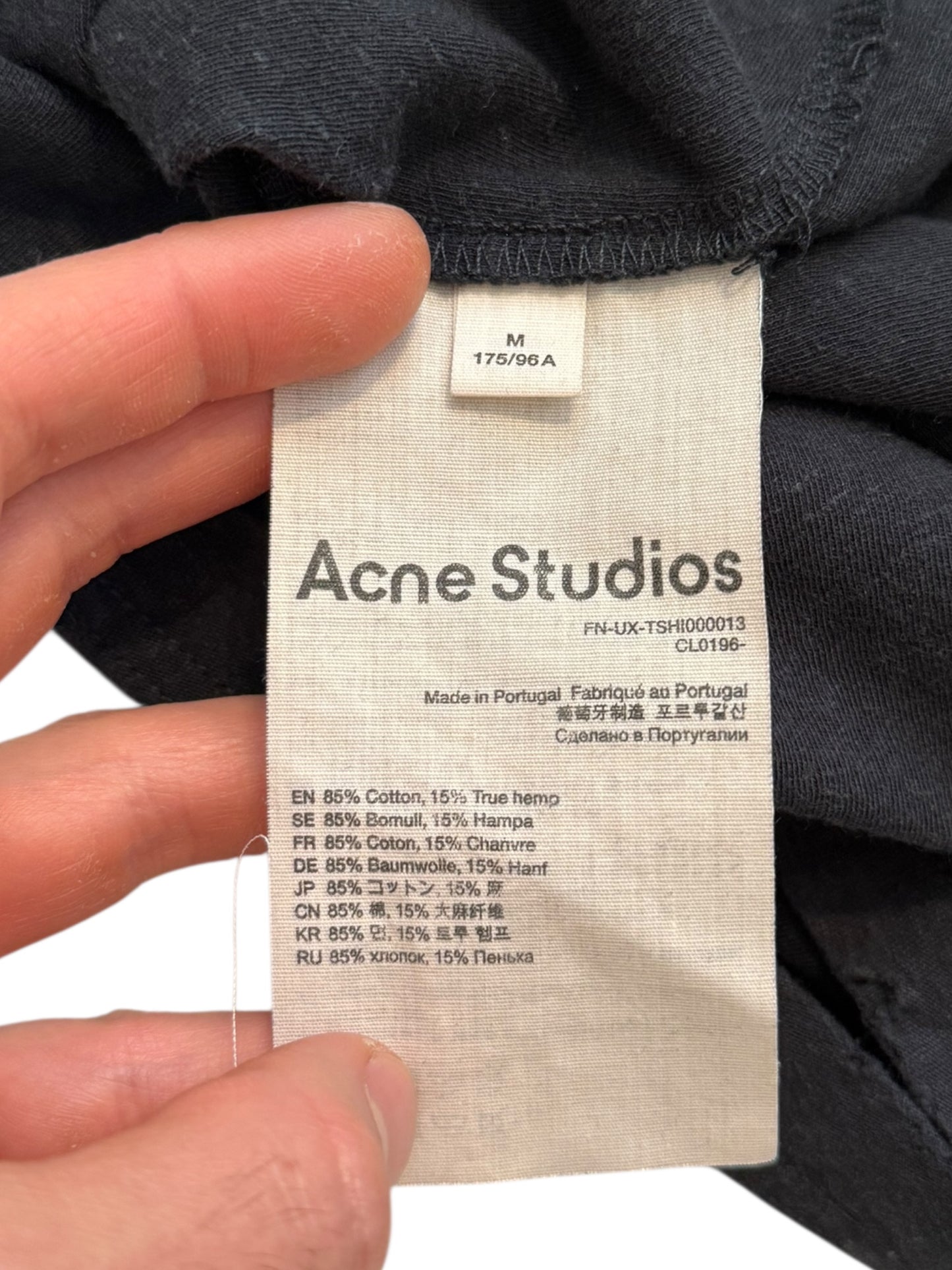 Cropped Distressed Logo Shirt