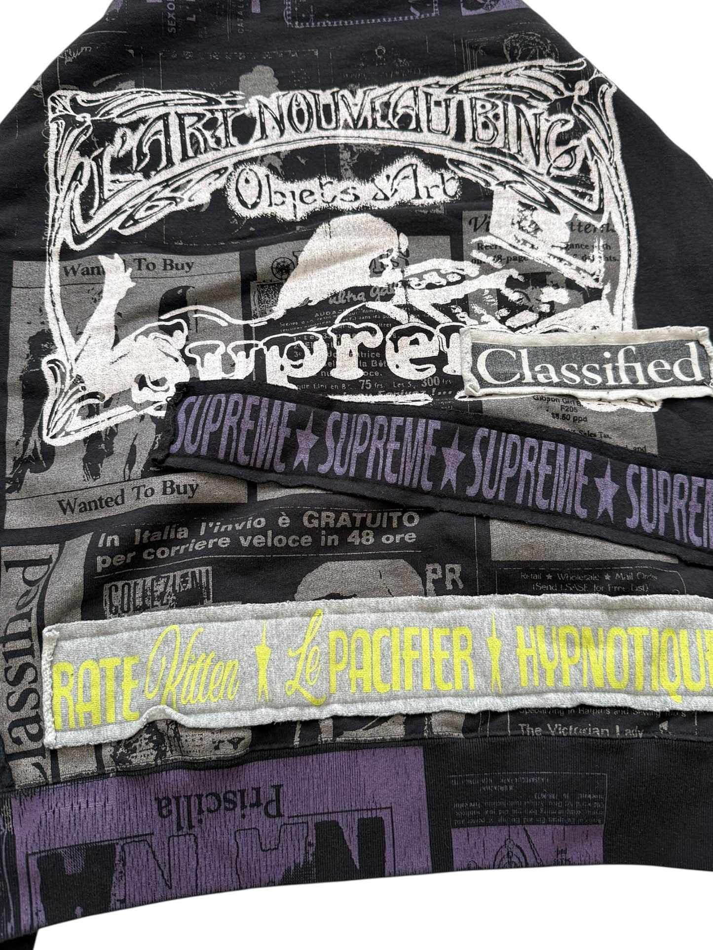 Collage Patchwork Zip Hoodie