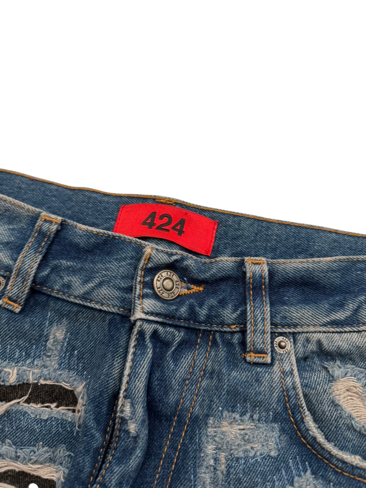 Distressed Thrashed Denim Jeans