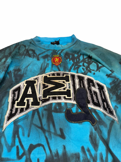 Mud Show Blue Graffiti Skater Shirt