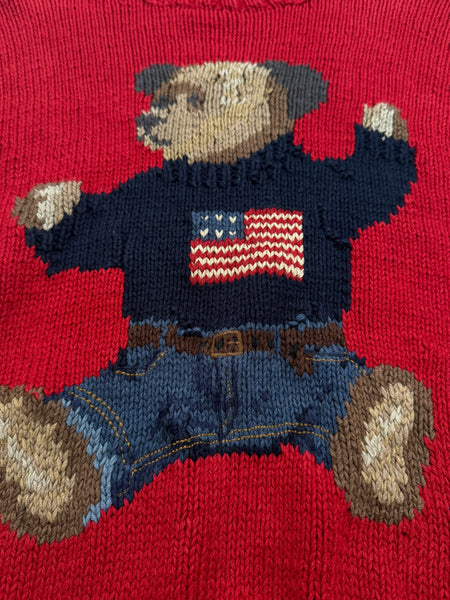 1992 Red Polo Bear Sweater