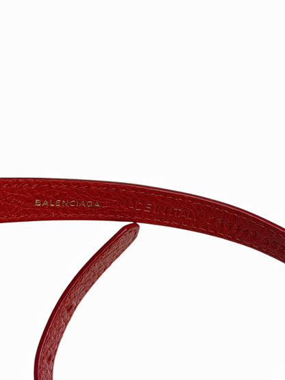 Arena Triple Wrap Buckle Red Stud Bracelet