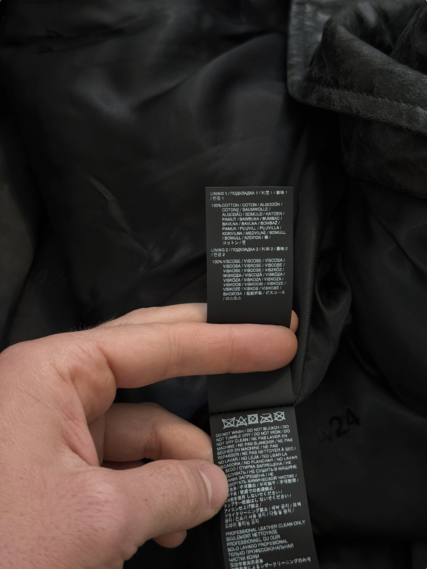 2024 Paper Effect Distressed Leather Trench Coat