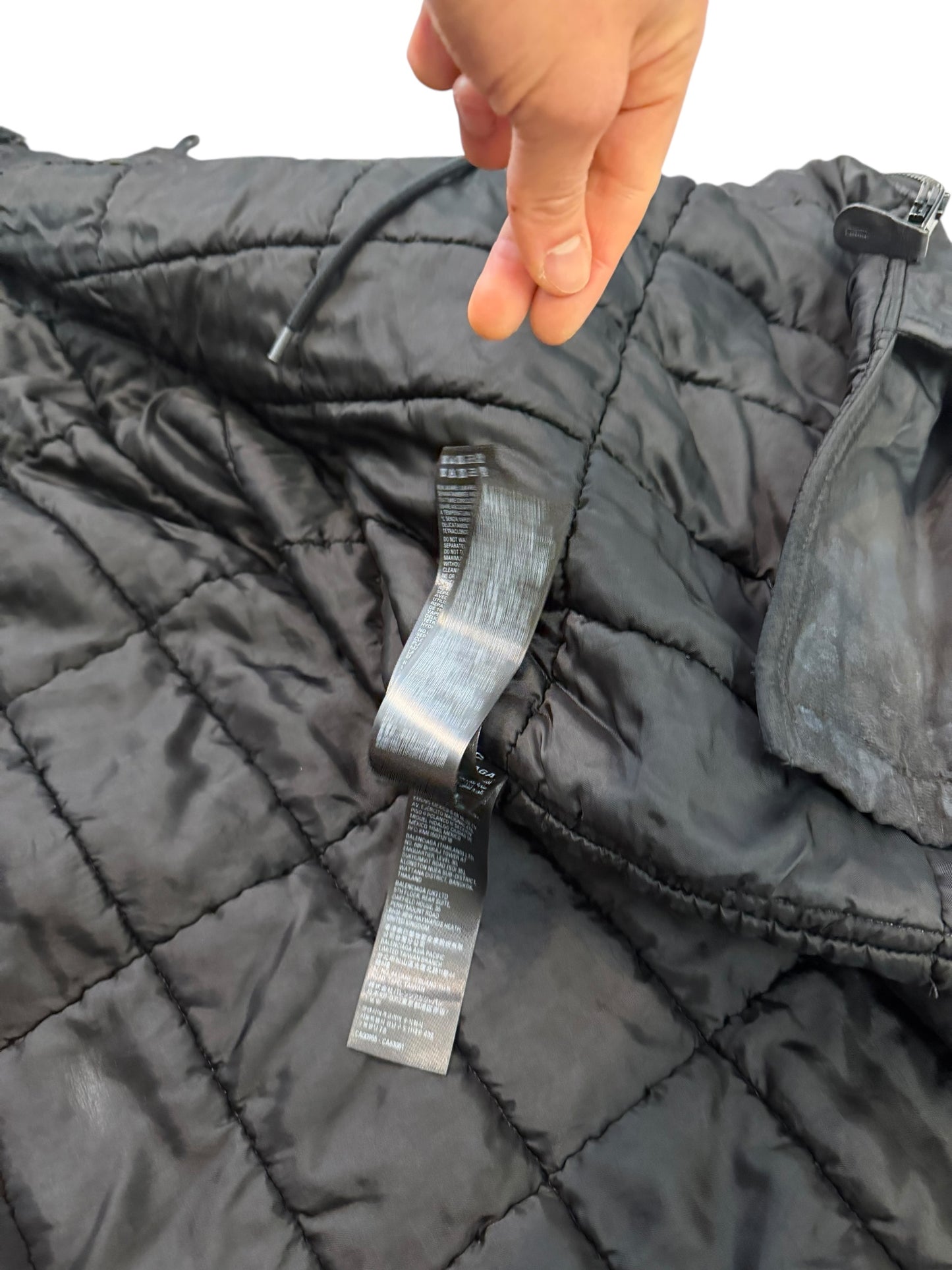 Graffiti Distressed Mud Fur Hood Parka