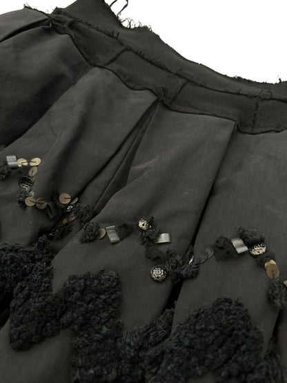 Black Label Chenille and Dangling Metal Skirt