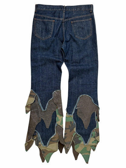 2000’s Foliage Flare Denim Pants