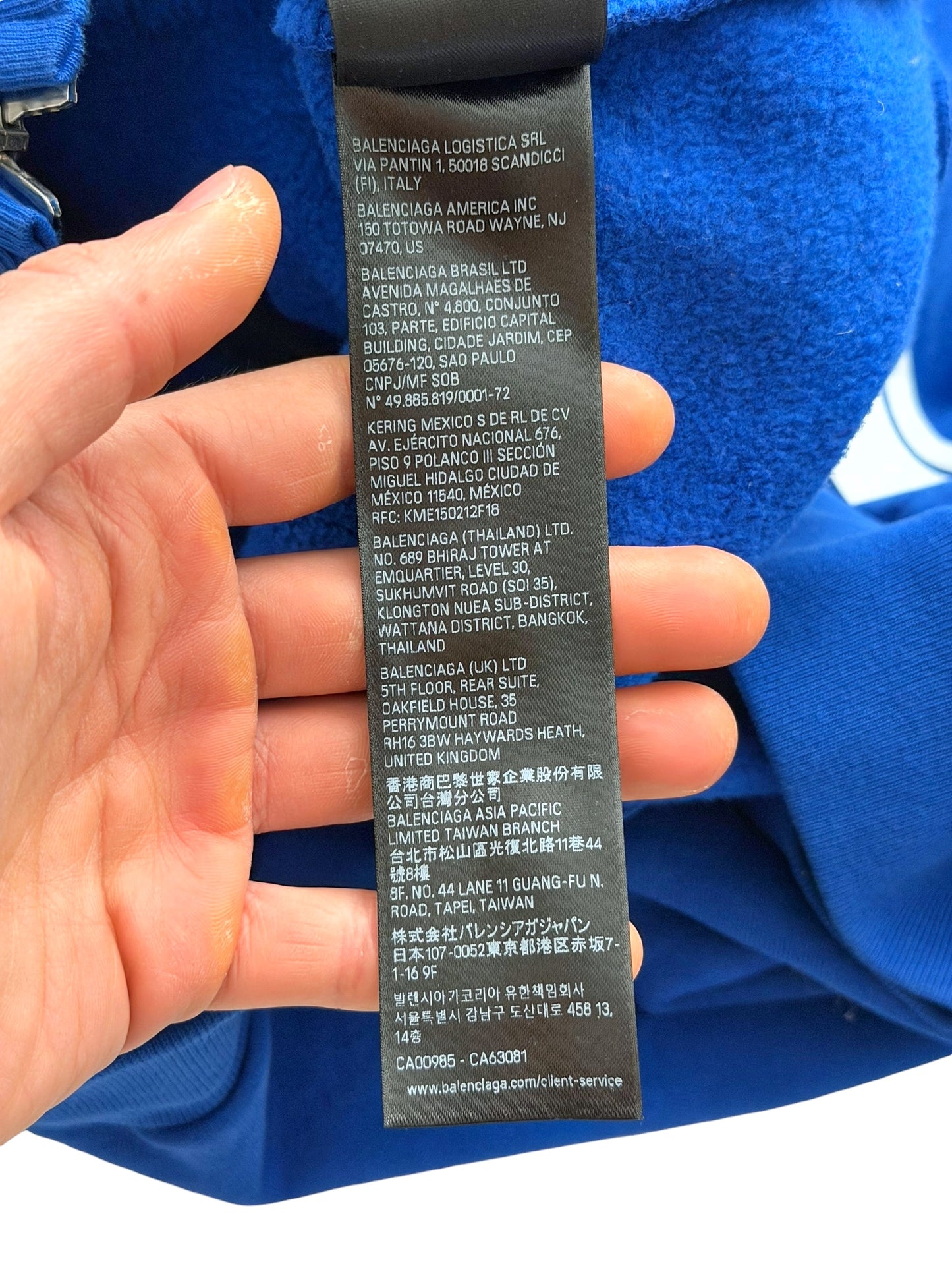 Soccer Crest Football Logo Hoodie Blue