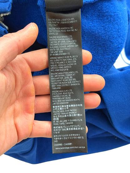 Soccer Crest Football Logo Hoodie Blue