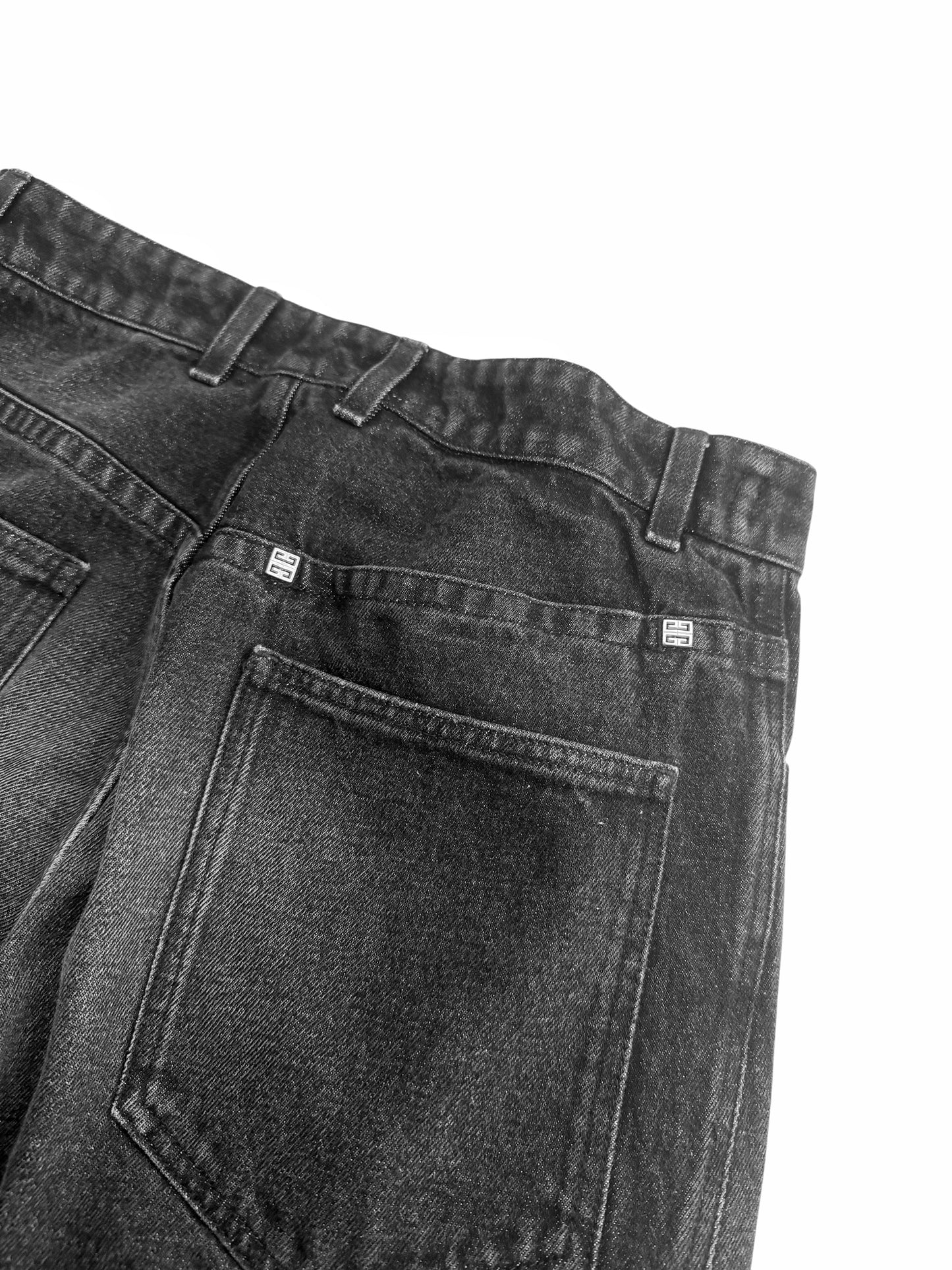 Baggy 4G Embroidered Logo Denim Cargo