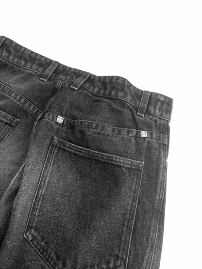Baggy 4G Embroidered Logo Denim Cargo