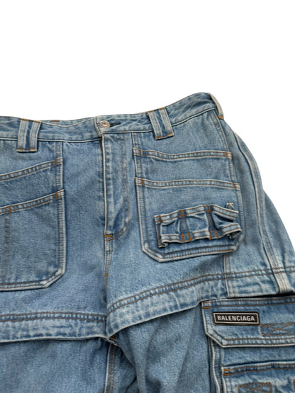 Modular Cargo Denim Jeans