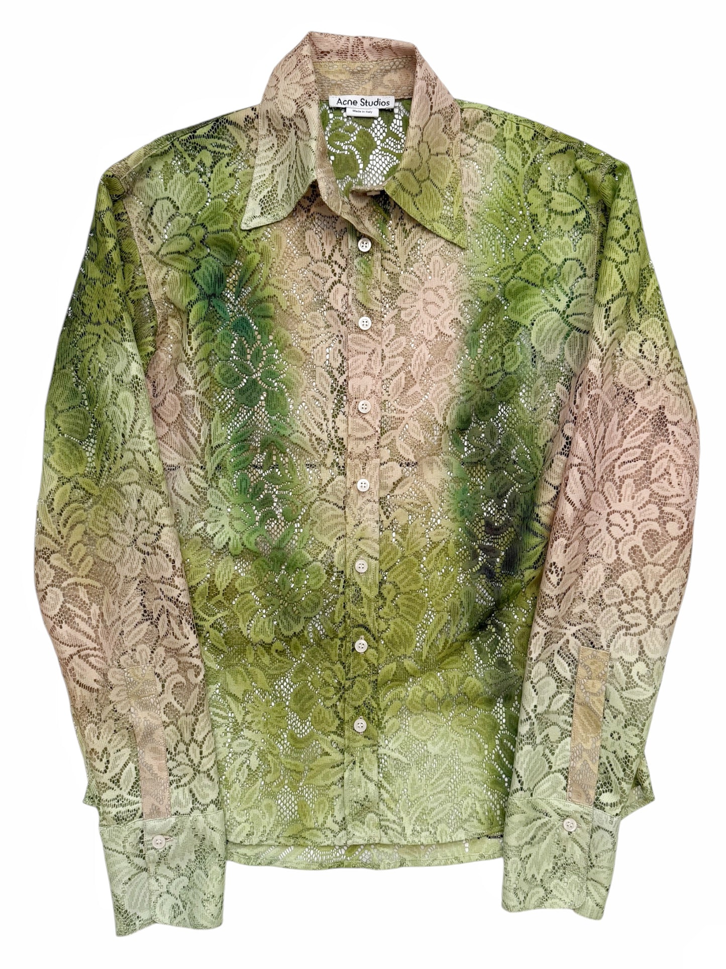 Foliage Mesh Button Shirt