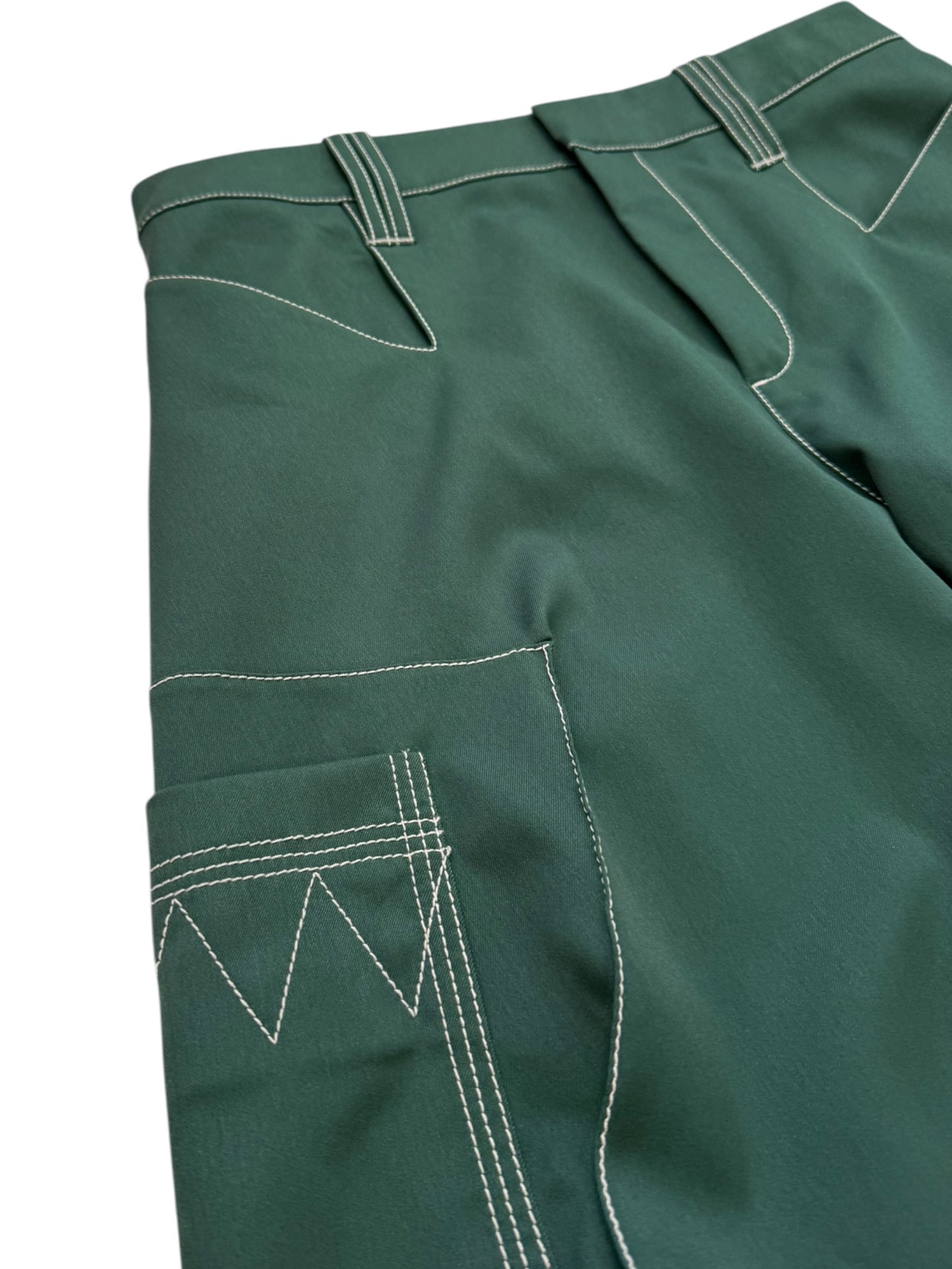 SS23 Angled Trouser Green Baggy Pant